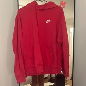 Hot pink Nike hoodie